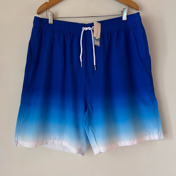 Brisira Other - NWT LUCOWEE Mens Swim Trunks with Compression Liner Anti Chafe Sz XL Blue White